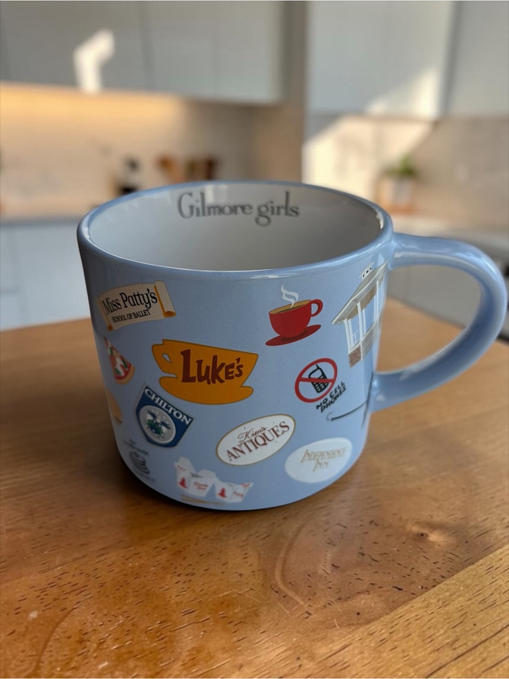 Gilmore Girls “Stars Hollow Icons” 15oz. Blue Ceramic Mug by Zak!